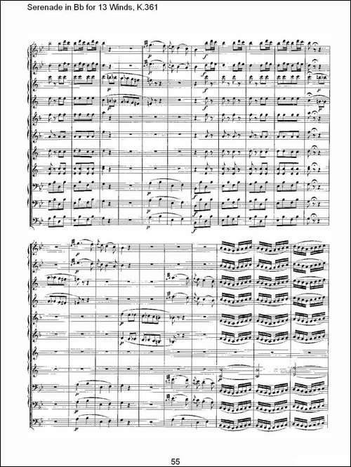 Serenade-in-Bb-for-13-Winds,-K.361-Bb调13管乐小夜曲,-K.-其他谱