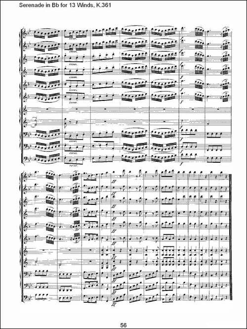 Serenade-in-Bb-for-13-Winds,-K.361-Bb调13管乐小夜曲,-K.-其他谱