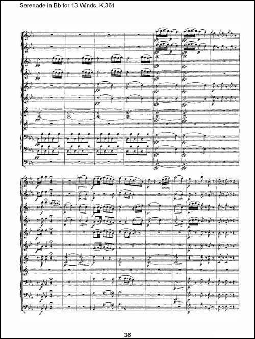 Serenade-in-Bb-for-13-Winds,-K.361-Bb调13管乐小夜曲,-K.-其他谱
