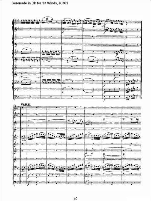 Serenade-in-Bb-for-13-Winds,-K.361-Bb调13管乐小夜曲,-K.-其他谱