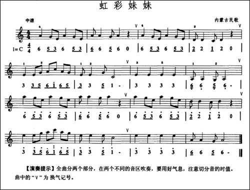 虹彩妹妹-口风琴、线简谱混排版-其他谱