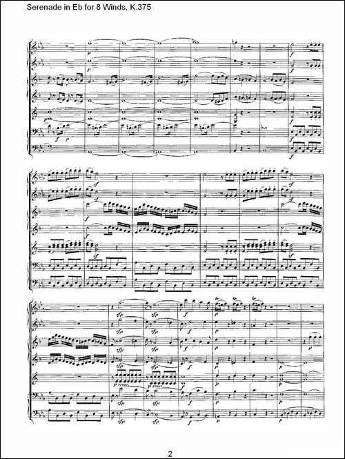 Serenade-in-Eb-for-8-Winds,-K.375-Eb调8管乐小夜曲,-K.37-其他谱