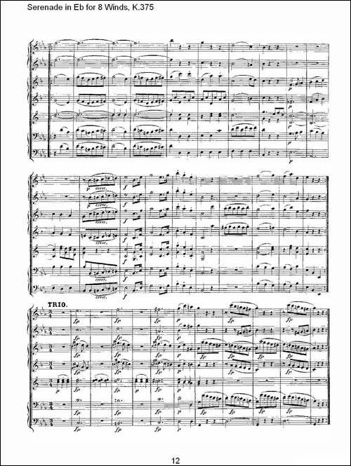 Serenade-in-Eb-for-8-Winds,-K.375-Eb调8管乐小夜曲,-K.37-其他谱