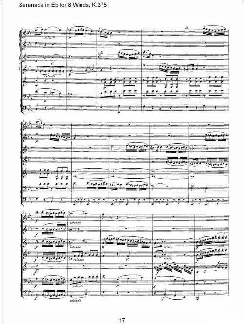 Serenade-in-Eb-for-8-Winds,-K.375-Eb调8管乐小夜曲,-K.37-其他谱