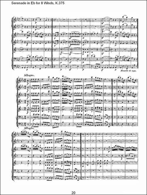 Serenade-in-Eb-for-8-Winds,-K.375-Eb调8管乐小夜曲,-K.37-其他谱