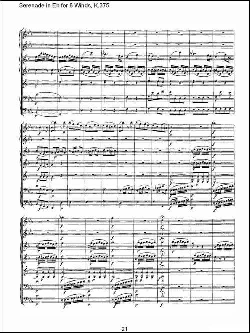 Serenade-in-Eb-for-8-Winds,-K.375-Eb调8管乐小夜曲,-K.37-其他谱
