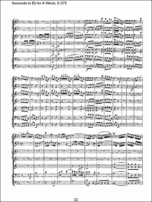Serenade-in-Eb-for-8-Winds,-K.375-Eb调8管乐小夜曲,-K.37-其他谱