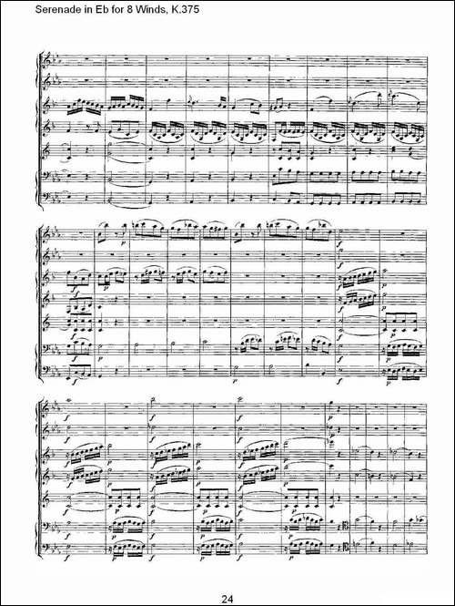 Serenade-in-Eb-for-8-Winds,-K.375-Eb调8管乐小夜曲,-K.37-其他谱