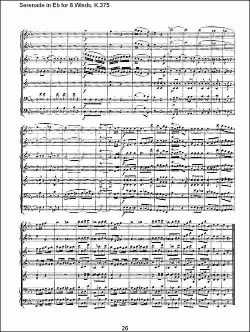 Serenade-in-Eb-for-8-Winds,-K.375-Eb调8管乐小夜曲,-K.37-其他谱