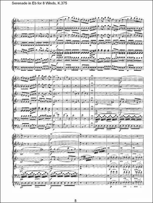 Serenade-in-Eb-for-8-Winds,-K.375-Eb调8管乐小夜曲,-K.37-其他谱
