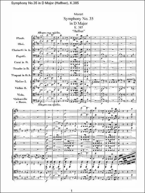 Symphony-No.35-in-D-Major,-K.385-D大调第三十五交响曲K.385-其他谱