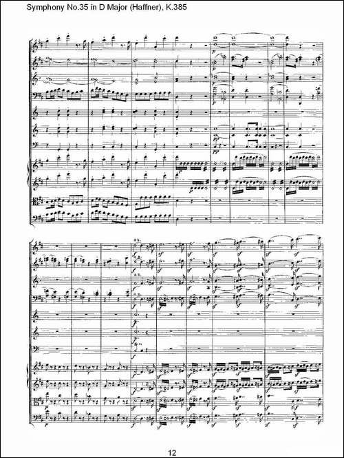 Symphony-No.35-in-D-Major,-K.385-D大调第三十五交响曲K.385-其他谱