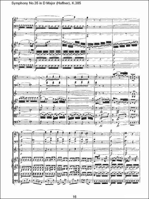 Symphony-No.35-in-D-Major,-K.385-D大调第三十五交响曲K.385-其他谱