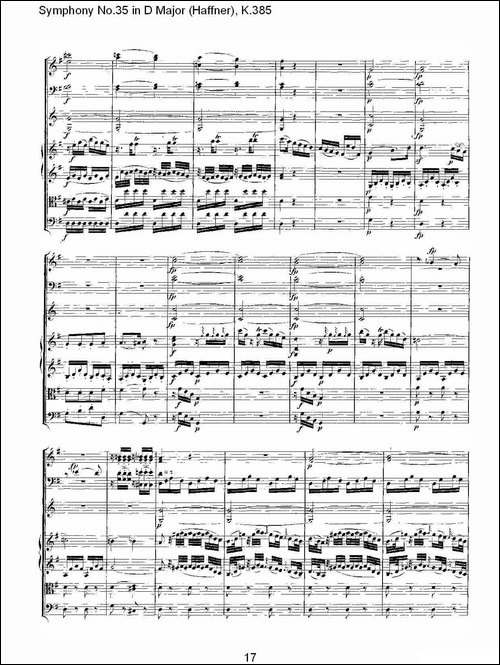 Symphony-No.35-in-D-Major,-K.385-D大调第三十五交响曲K.385-其他谱