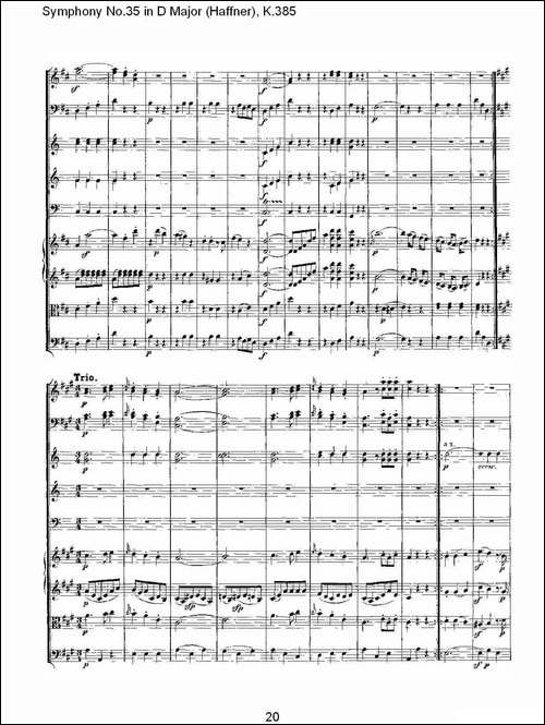 Symphony-No.35-in-D-Major,-K.385-D大调第三十五交响曲K.385-其他谱
