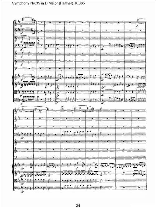 Symphony-No.35-in-D-Major,-K.385-D大调第三十五交响曲K.385-其他谱