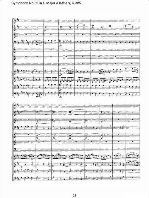 Symphony-No.35-in-D-Major,-K.385-D大调第三十五交响曲K.385-其他谱