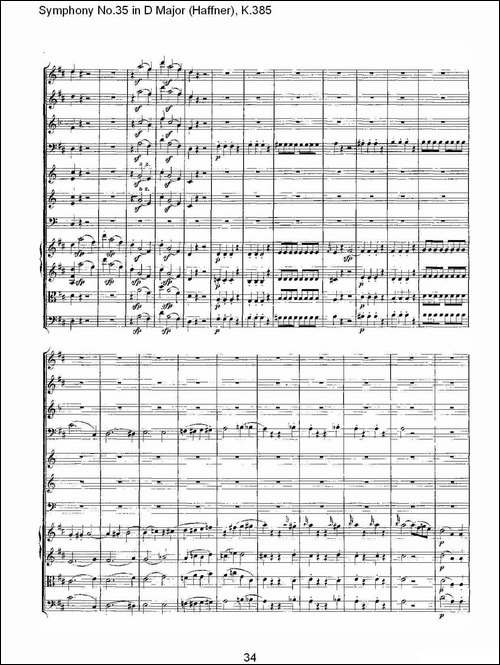 Symphony-No.35-in-D-Major,-K.385-D大调第三十五交响曲K.385-其他谱