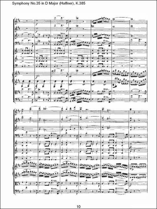 Symphony-No.35-in-D-Major,-K.385-D大调第三十五交响曲K.385-其他谱