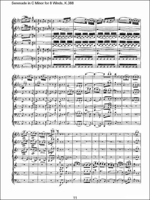 Serenade-in-C-Minor-for-8-Winds,-K.388-C大调8管乐小夜曲-其他谱