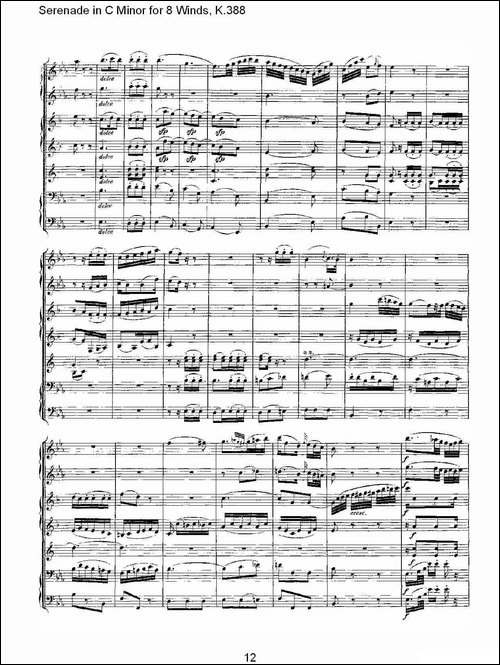 Serenade-in-C-Minor-for-8-Winds,-K.388-C大调8管乐小夜曲-其他谱