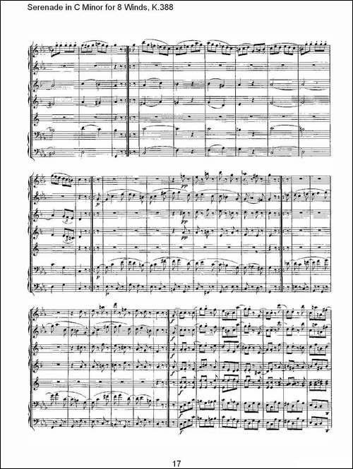 Serenade-in-C-Minor-for-8-Winds,-K.388-C大调8管乐小夜曲-其他谱