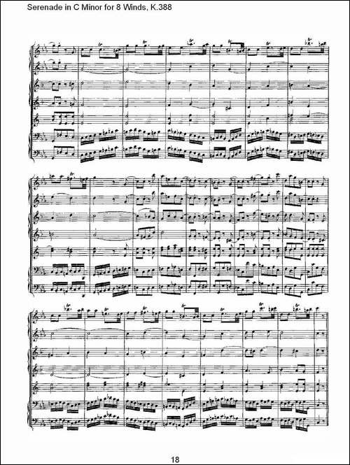 Serenade-in-C-Minor-for-8-Winds,-K.388-C大调8管乐小夜曲-其他谱