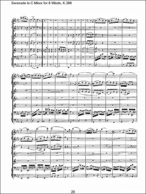 Serenade-in-C-Minor-for-8-Winds,-K.388-C大调8管乐小夜曲-其他谱