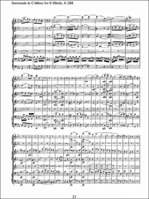 Serenade-in-C-Minor-for-8-Winds,-K.388-C大调8管乐小夜曲-其他谱
