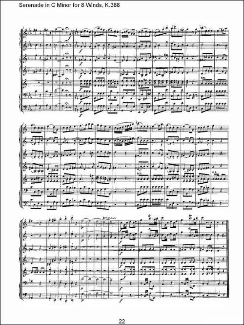 Serenade-in-C-Minor-for-8-Winds,-K.388-C大调8管乐小夜曲-其他谱