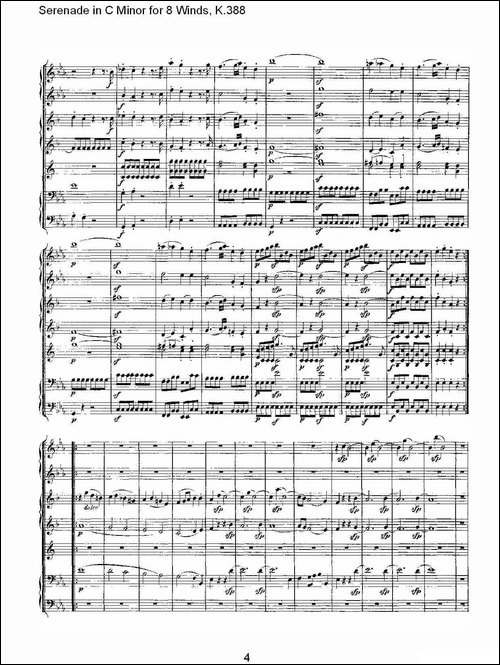 Serenade-in-C-Minor-for-8-Winds,-K.388-C大调8管乐小夜曲-其他谱