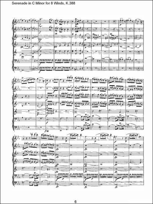 Serenade-in-C-Minor-for-8-Winds,-K.388-C大调8管乐小夜曲-其他谱
