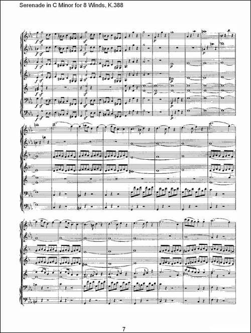Serenade-in-C-Minor-for-8-Winds,-K.388-C大调8管乐小夜曲-其他谱