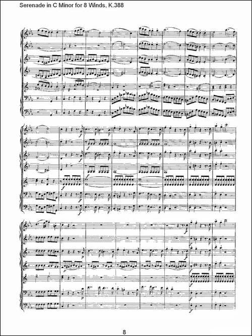 Serenade-in-C-Minor-for-8-Winds,-K.388-C大调8管乐小夜曲-其他谱