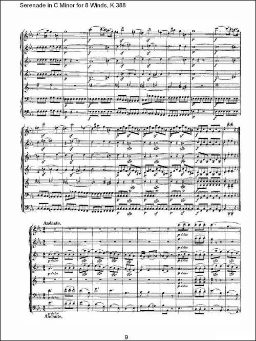 Serenade-in-C-Minor-for-8-Winds,-K.388-C大调8管乐小夜曲-其他谱