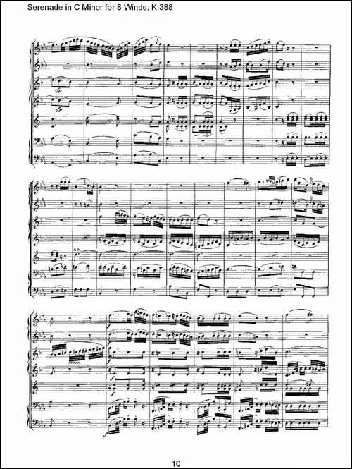 Serenade-in-C-Minor-for-8-Winds,-K.388-C大调8管乐小夜曲-其他谱