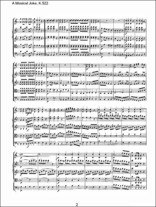 A-Musical-Joke,-K.522-其他谱