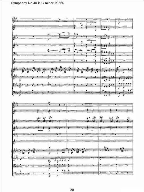 G小调第四十交响曲K.550-一-其他谱