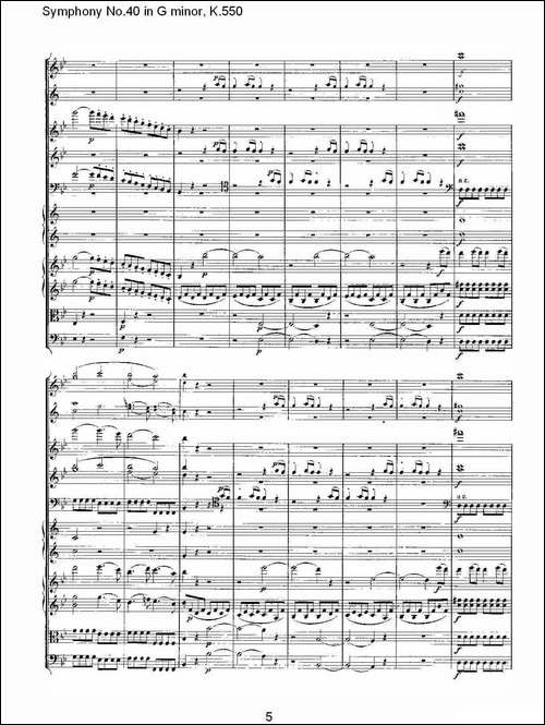 G小调第四十交响曲K.550-一-其他谱