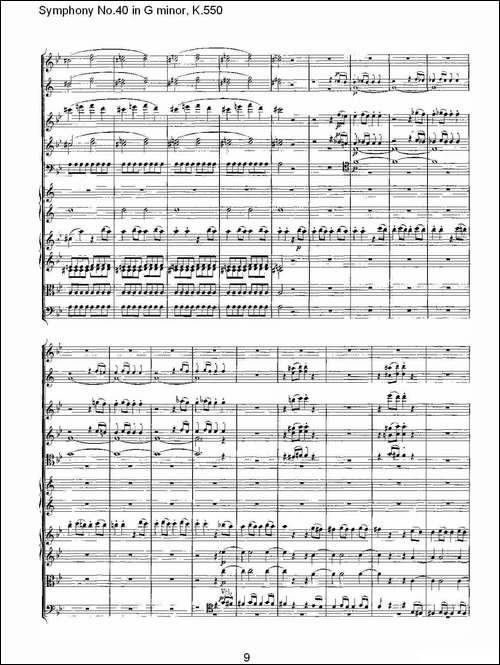 G小调第四十交响曲K.550-一-其他谱