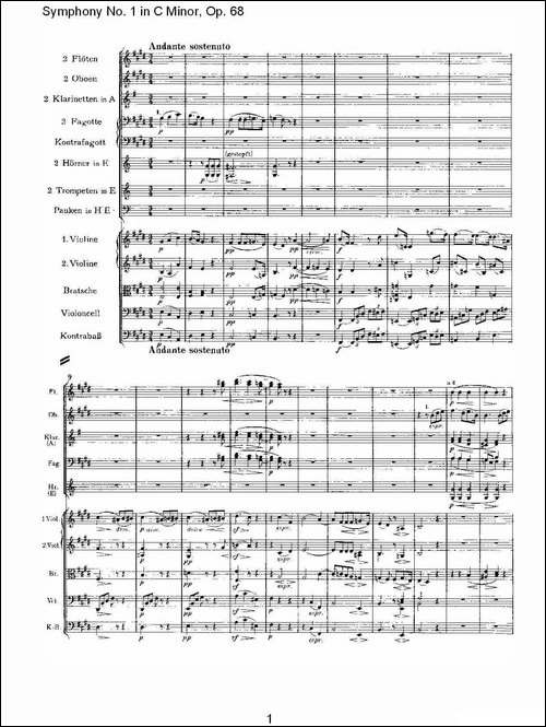 C小调第一交响曲,-Op.68-第二乐章-其他谱