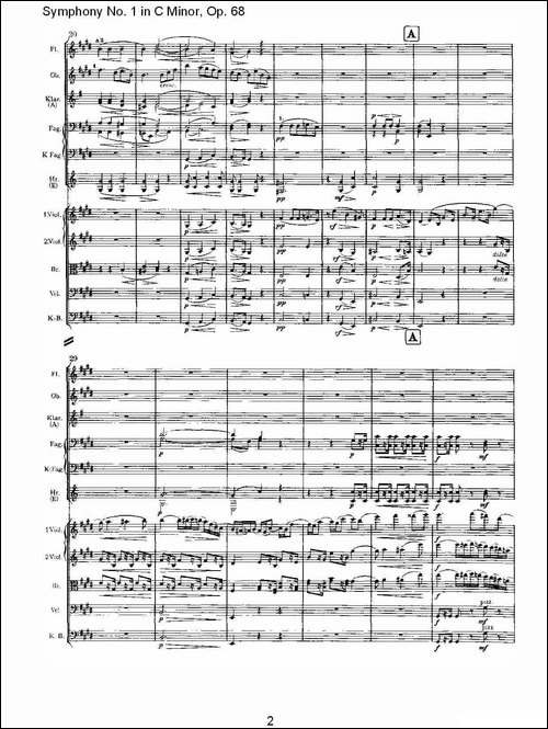 C小调第一交响曲,-Op.68-第二乐章-其他谱