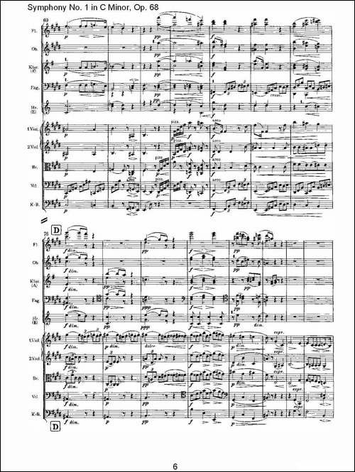 C小调第一交响曲,-Op.68-第二乐章-其他谱