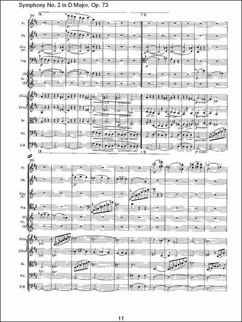 D大调第二交响曲,-Op.73第一乐章-其他谱