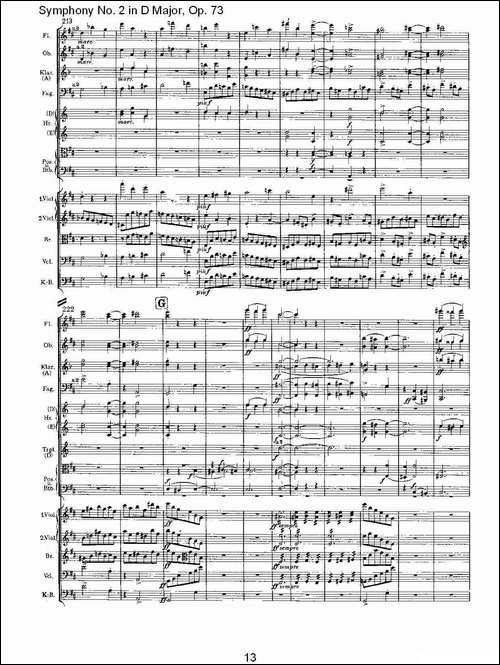 D大调第二交响曲,-Op.73第一乐章-其他谱