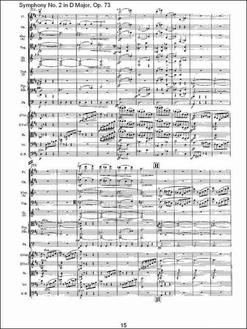D大调第二交响曲,-Op.73第一乐章-其他谱