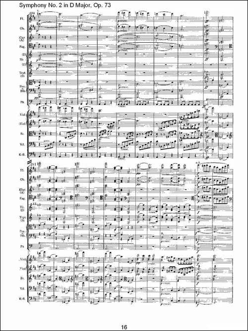 D大调第二交响曲,-Op.73第一乐章-其他谱