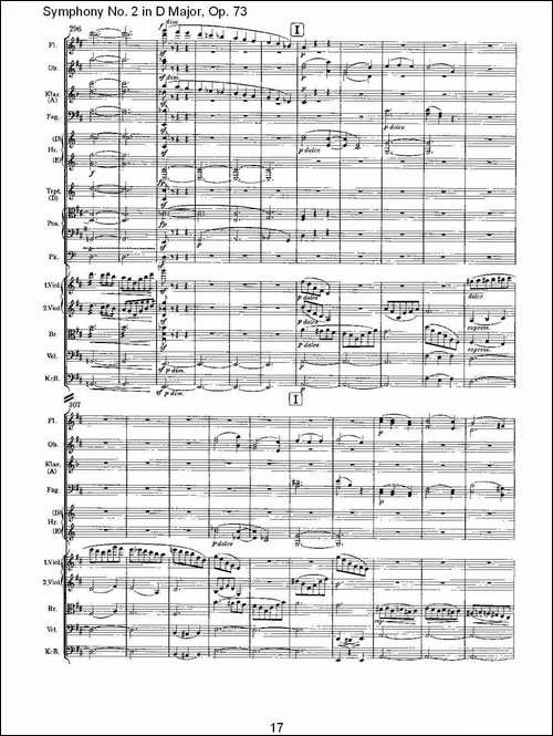 D大调第二交响曲,-Op.73第一乐章-其他谱