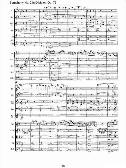D大调第二交响曲,-Op.73第一乐章-其他谱
