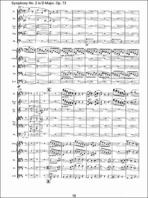 D大调第二交响曲,-Op.73第一乐章-其他谱